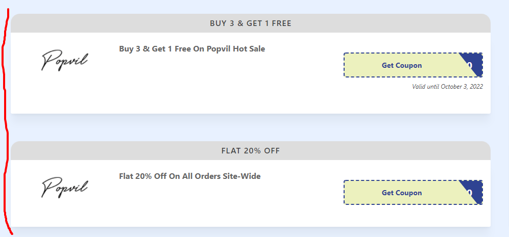 Step 1 of How to use coupon on Popvil