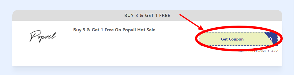 Step 2 of How to use coupon on Popvil