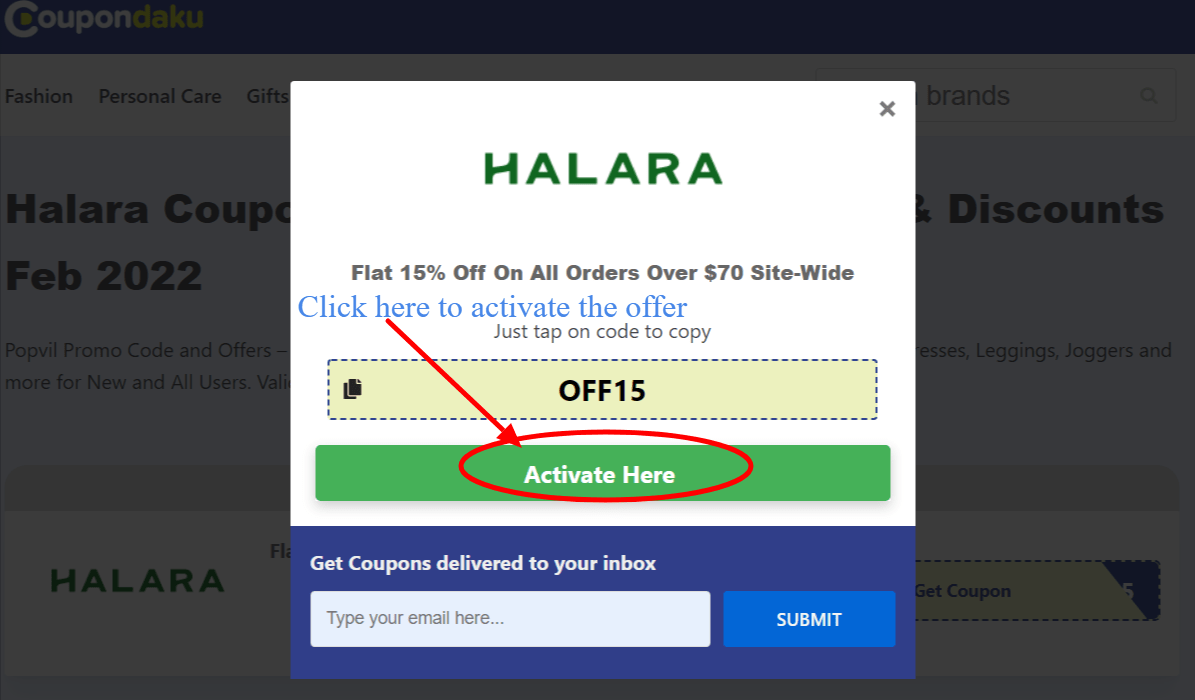 Step 4 of How to use Halara Coupons