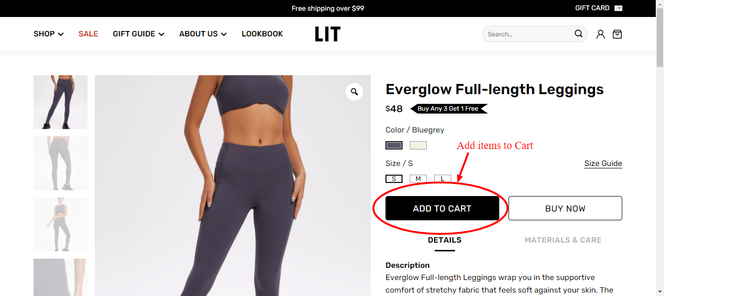 Step 3 of How to use LIT Activewear Coupons