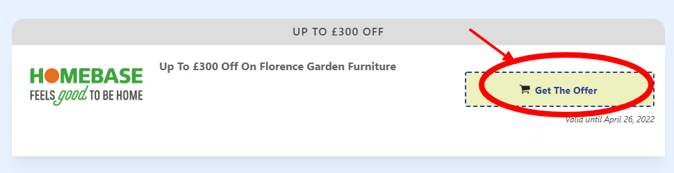 Step 1 of How to use Homebase UK Discount Code