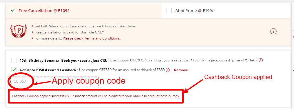 Step 4 of How to use Abhibus Coupons